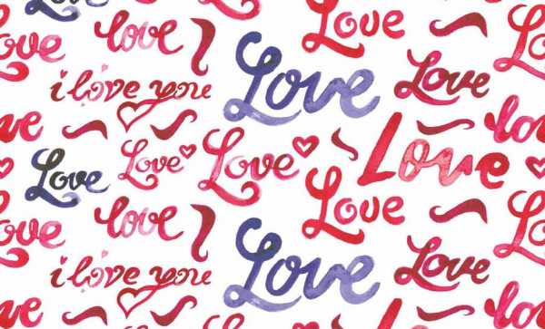 Druk na tkaninie- napisy "Love" na białym tle