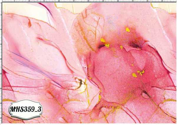 Druk na tkaninie- barwna abstrakcja w odcieniach różu, fioletu i złota