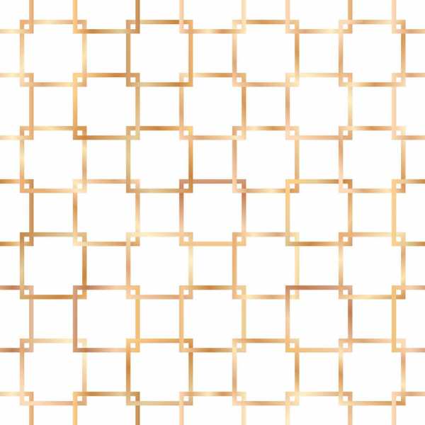 Druk na tkaninie- złote kwadraty na tle w kolorze białym