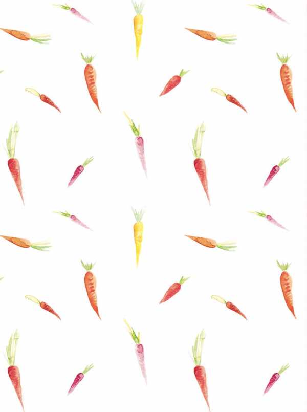Druk na tkaninie- kolorowe marchewki na białym tle