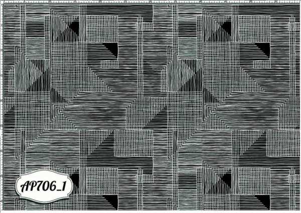 Druk na tkaninie- czarno-białe formy geometryczne