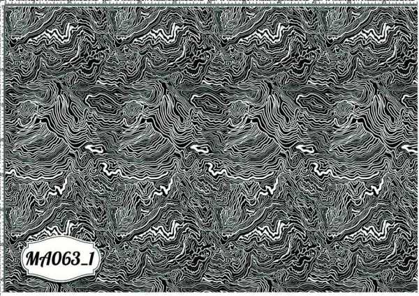 Druk na tkaninie- nieregularne białe linie na czarnym tle
