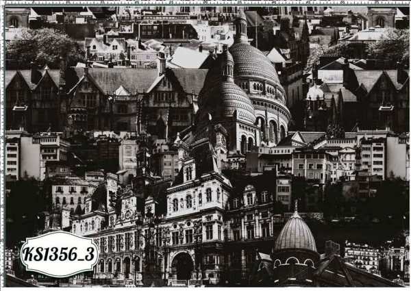 Druk na tkaninie- architektura, czarno-białe fotografie miasta