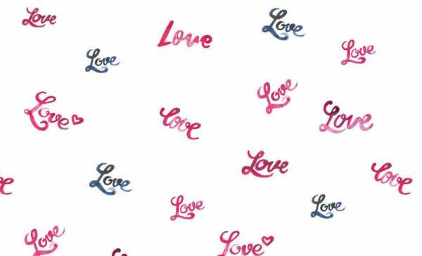 Druk na tkaninie- malowany napis "Love" na bieli