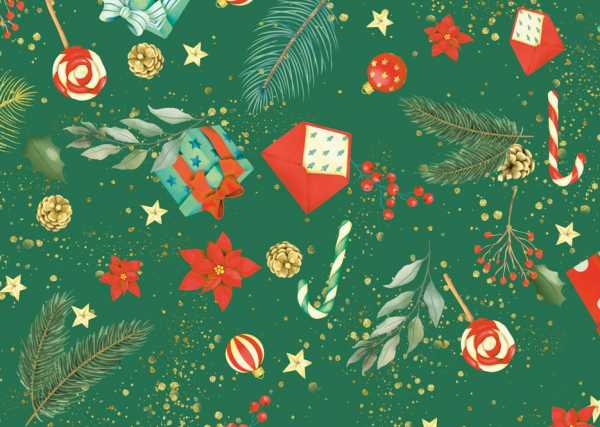 Druk na tkaninie- prezenty i dekoracje świąteczne na zieleni
