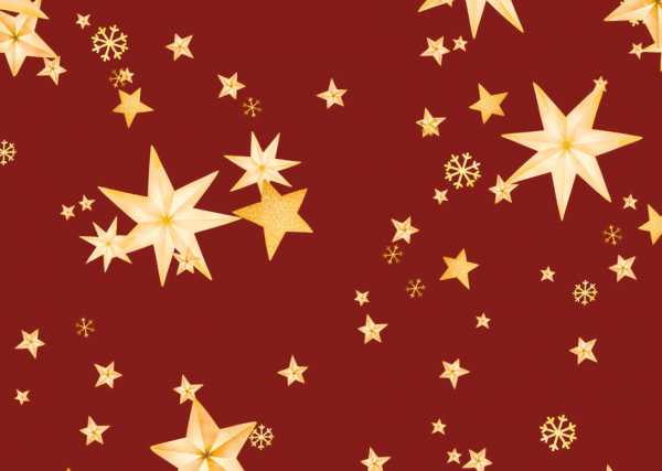 Druk na tkaninie- złote gwiazdy na czerwonym tle