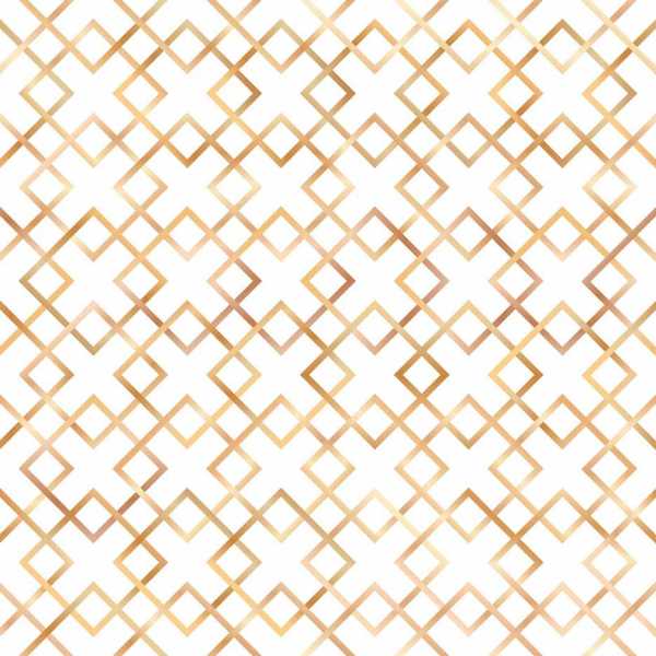 Druk na tkaninie- złote, cieniowane romby na tle w kolorze białym