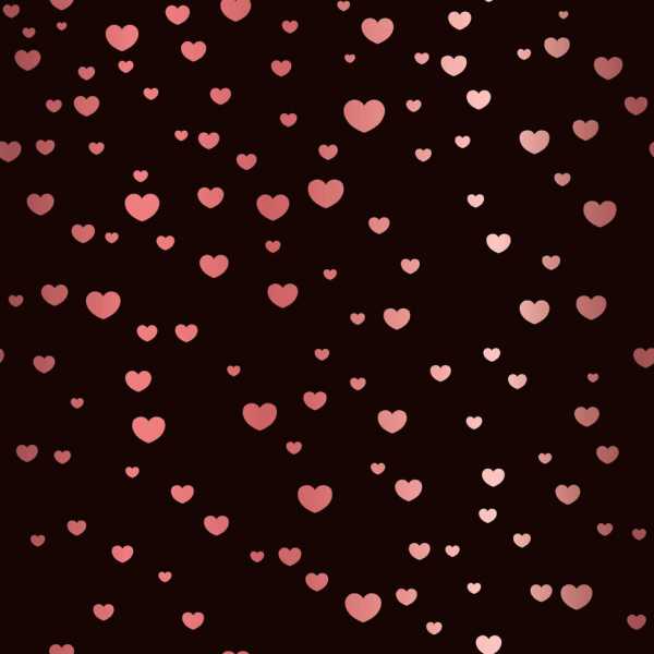 Druk na tkaninie- różowe serca na tle w kolorze czarnym