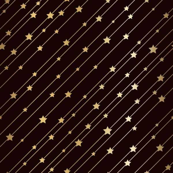 Druk na tkaninie- złote gwiazdki na ukośnych liniach i czerni
