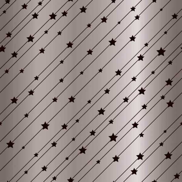Druk na tkaninie- czarne gwiazdki na ukośnych liniach i szarym tle